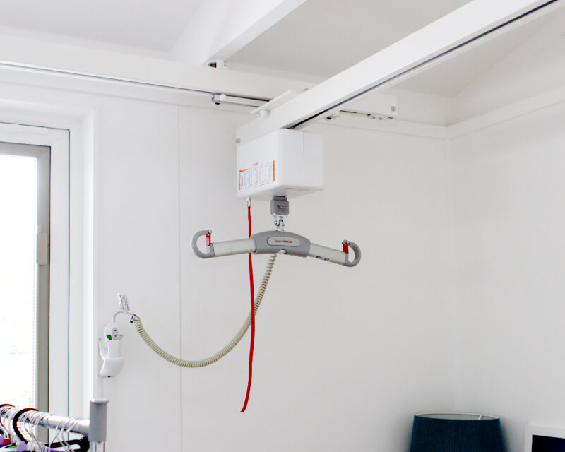 Image shows the hoist in Richard's bedroom