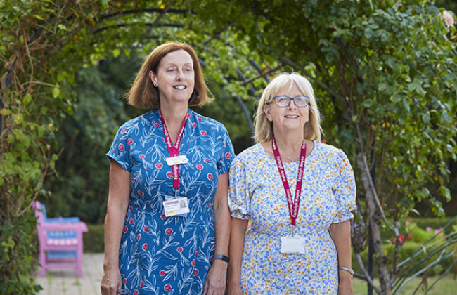 CEO Alison Stevens and Pauline Harvey Jones Walk through the garden